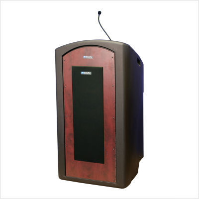 Wireless pinnacle full height lectern finish: maple
