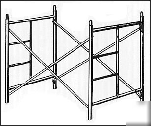 Steel scaffolding sections, scaffold ladder units