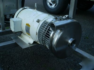 Tri-clover ss tri-flo pump 10HP 3PH mod. C218ME211-s