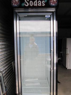 1 door glass merchandiser, hussman top of the line 