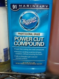 1-32OZ meguiars 91 marine rv pro grade power cut compou