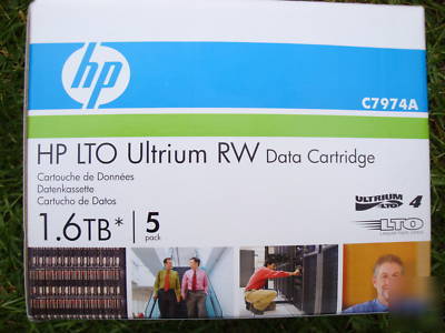 Hp LTO4 ultrium 1.6 tb rw data cartridge 5 pack C7974A