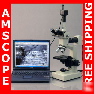 1008X trinocular metallurgical microscope + 3M camera
