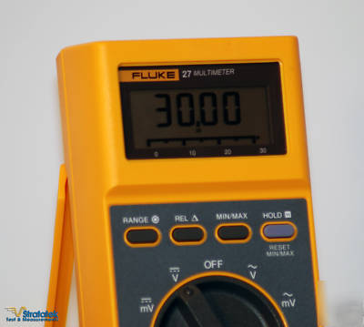 Fluke 27 fm y waterproof digital multimeter dmm w/hv,+