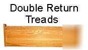 Standard double return red oak tread