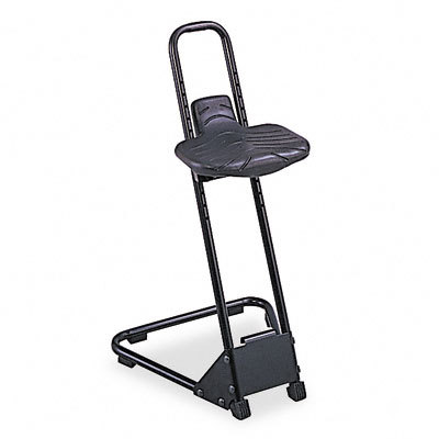Stand alone stool, 21- 35H adjustable seat, black