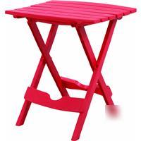 New adams mfg cherry red folding table