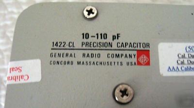 General radio 1422-cl 10-110 pf precision capacitor 