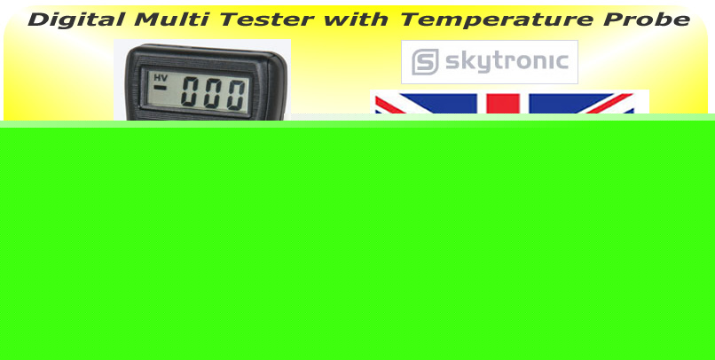 19 range digital multitester with temperature probe