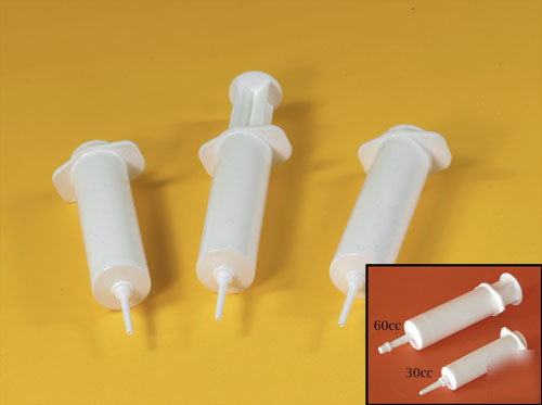 3 plastic syringes 30CC