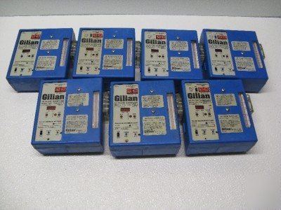 Lot of 7 gilian hfs 113A hi flow sampler pump meter