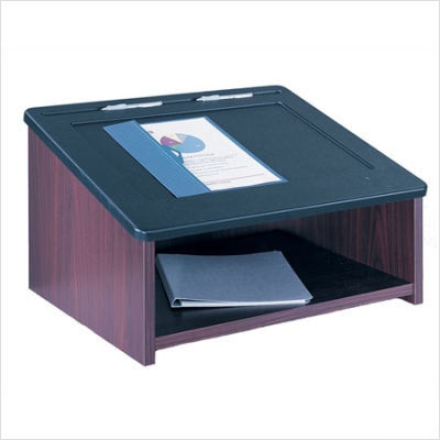 Safco products table top lectern finish: medium oak