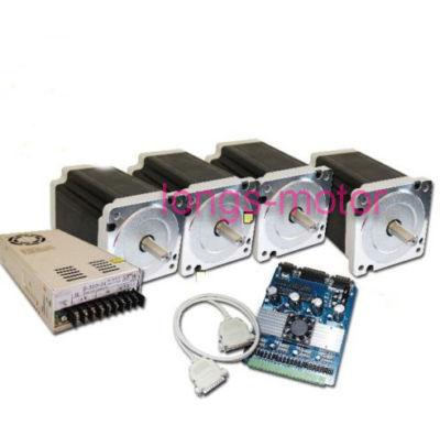 4 nema 34 stepper motor&4 axis driver board&1 power cnc