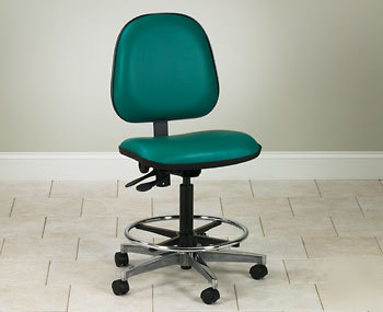 Clinton lab stool with contour seat and backrest,