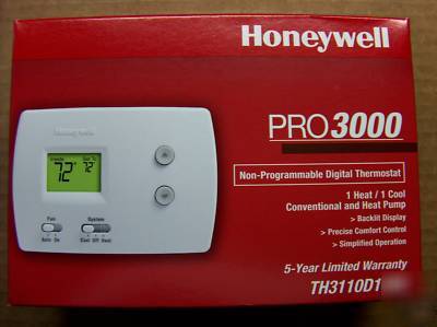 Honeywell~heat cool~digital thermostat~TH3110D1008~ ~