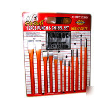 Punch & chisel set 12 pieces CHIPC12HD