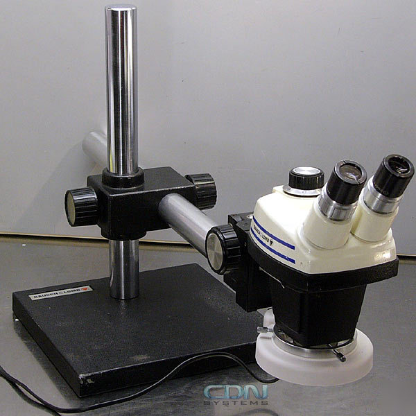 Bausch & lomb SZ4 stereozoom 4 microscope w/boom+light
