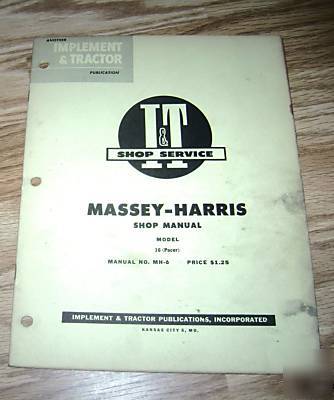 Massey ferguson 16 pacer tractor i&t shop manual mf