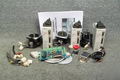Samsung 200W servo pack,driver motor 3AXES cnc,router