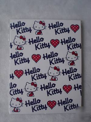 Sanrio hello kitty red heart white memo pad logo