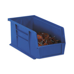 Shoplet select blue plastic stack hang bin boxes 16 1