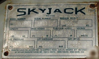 Skyjack scissor lift w/trailer - ready to work