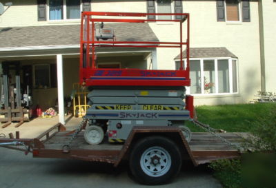 Skyjack scissor lift w/trailer - ready to work