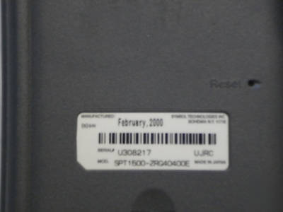 Used symbol palm scanner spt 1500 ZRG40400E w/handheld