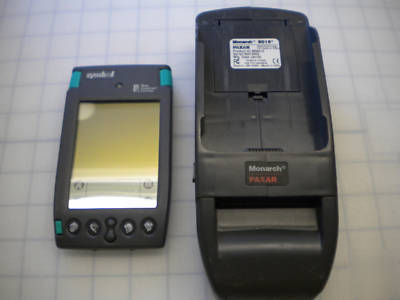 Used symbol palm scanner spt 1500 ZRG40400E w/handheld