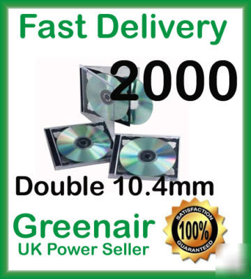 2000 cd audio music movie dvd double jewel cases 50,100