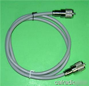 Ham cb radio grey RG8X coax cable 9 ft jumper PL259's