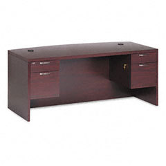 Hon 11500 series valido double pedestal bow top desk