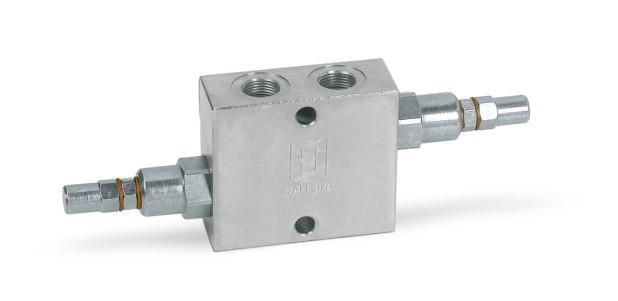 Hydraulic dual cross relief valve inline 3/8