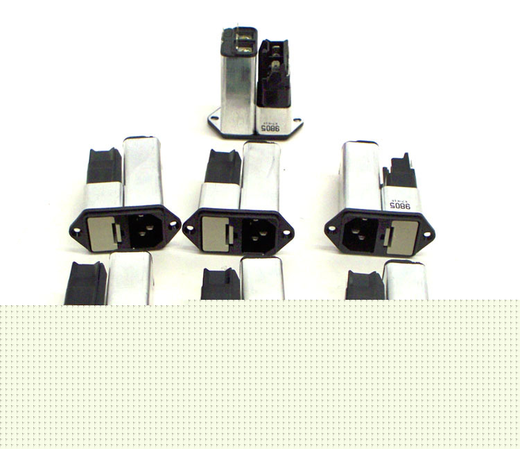 Lot 7 schurter kfc-4303-5004 iec power entry connector