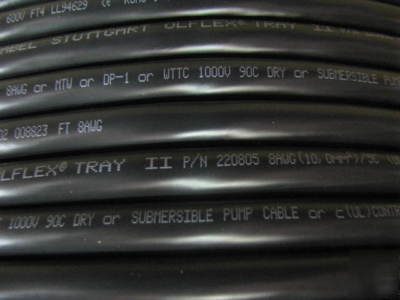 8G 5C tray flex ii blk pvc submersible cable 100 ft