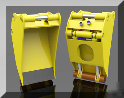 Excavator self grading bucket & system to stay on grade