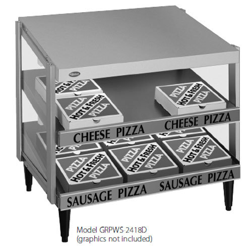 Hatco grpws-3624D pizza warmer, double slant shelf, pas
