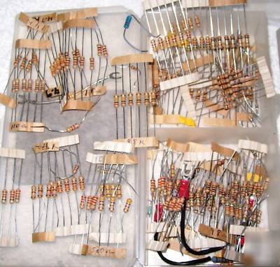 Mixed lot of more than 200 carbon resistors,un-used
