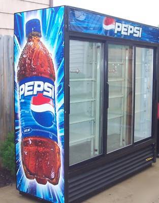 True gdm-69 3 door merchandiser cooler pepsi no 