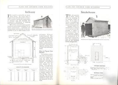 1924 booklet plans for concrete farm buildings cement 