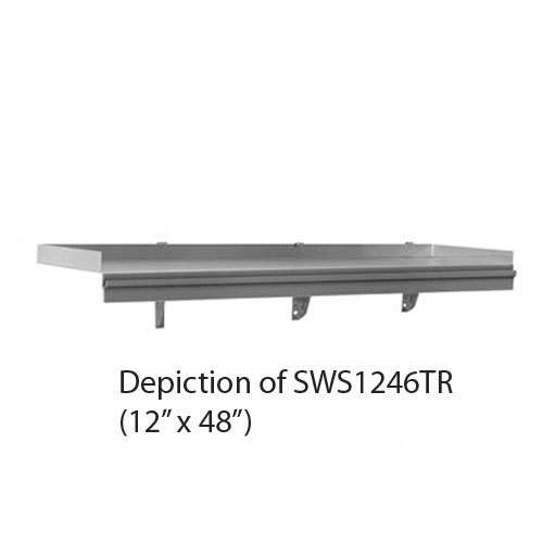 Eagle SWS1296TR-16/4 shelf, wall mount, flat front with