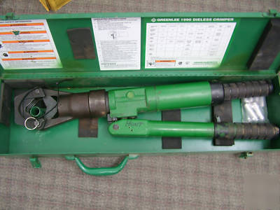 Greenlee model 1990 dieless crimper, w/ case 