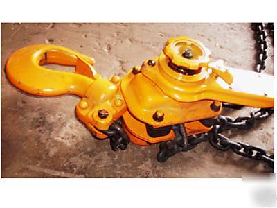 Harrington 6 ton 10' lift chain lever hoist comealong