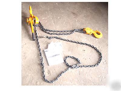 Harrington 6 ton 10' lift chain lever hoist comealong