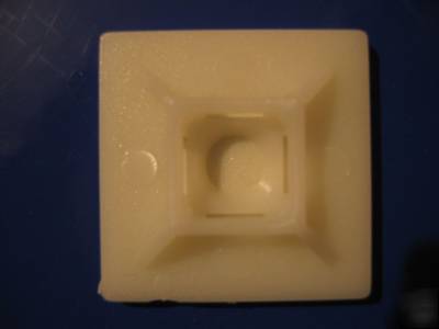 Self adhesive cable tie mount 28MM white pack 100