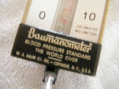 	 baum baumanometer blood pressure bp wall unit