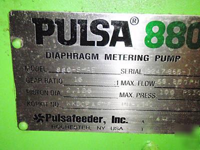 Pulsafeeder 880 metering pump electronic stroke adjust