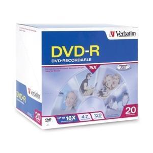 Verbatim 95069 -20PK dvd-r 16X 4.7GB bran