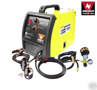 Industrial flux gas mig welder 115 volt 25-135 amp 