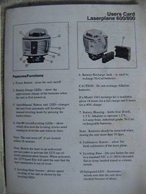Spectra precision L600 laserplane 